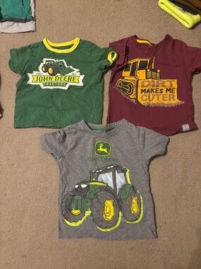 John Deere Green Tee with Yellow Trim and Logo